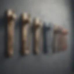 Illustration of various types of wall anchors